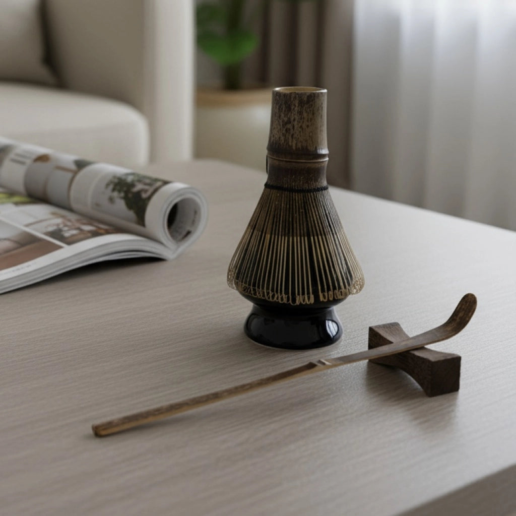 Matcha broom - Dark bamboo (100 bristles)