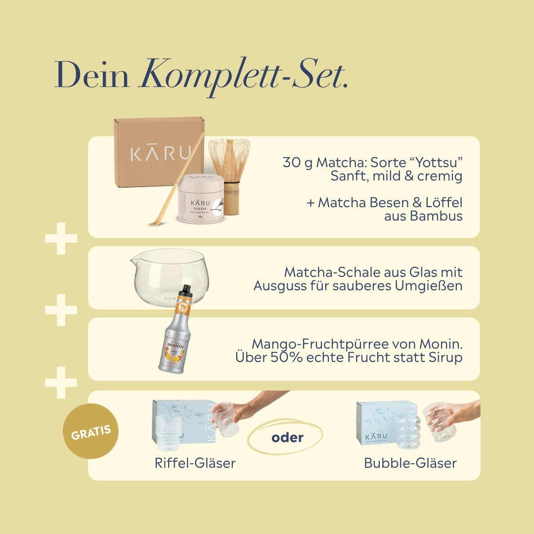 Matcha Summer Bundle | Mango (Bubble-Gläser)