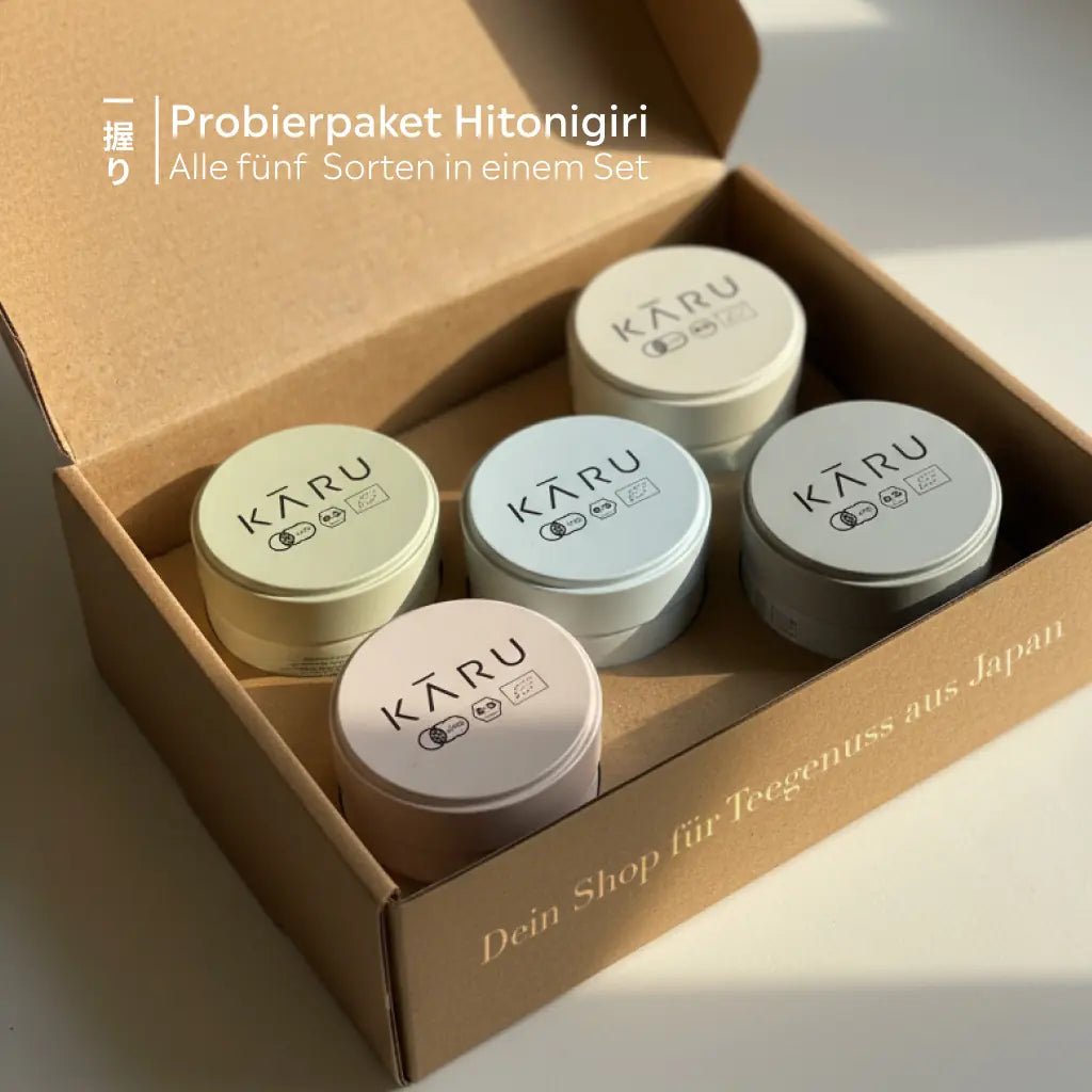 Confezione da degustazione di Matcha biologico Hitonigiri (5x30g)