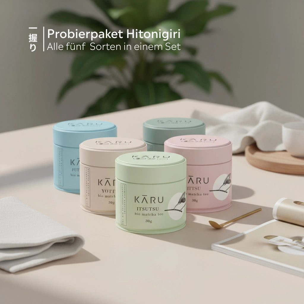 Confezione da degustazione di Matcha biologico Hitonigiri (5x30g)