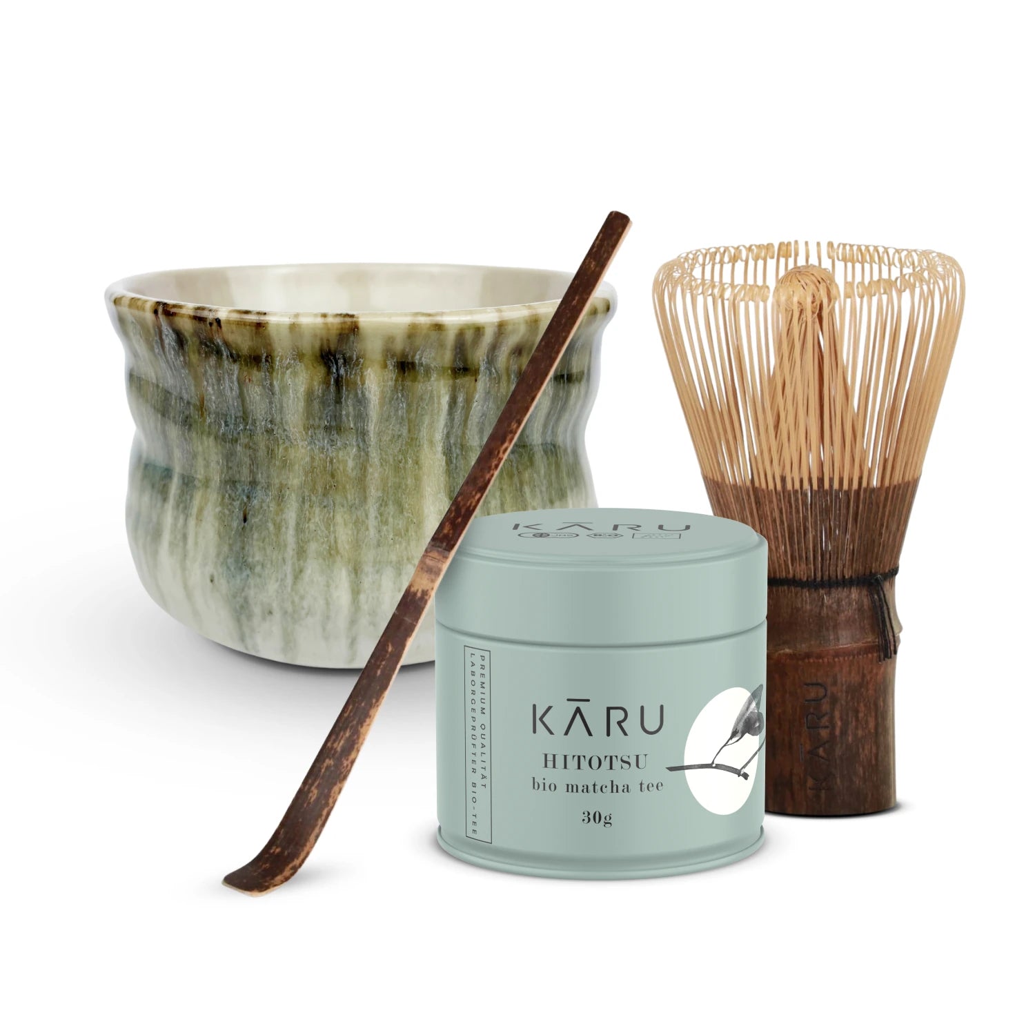 Bio Matcha Set Hitotsu | Satoyama (beige-grün)
