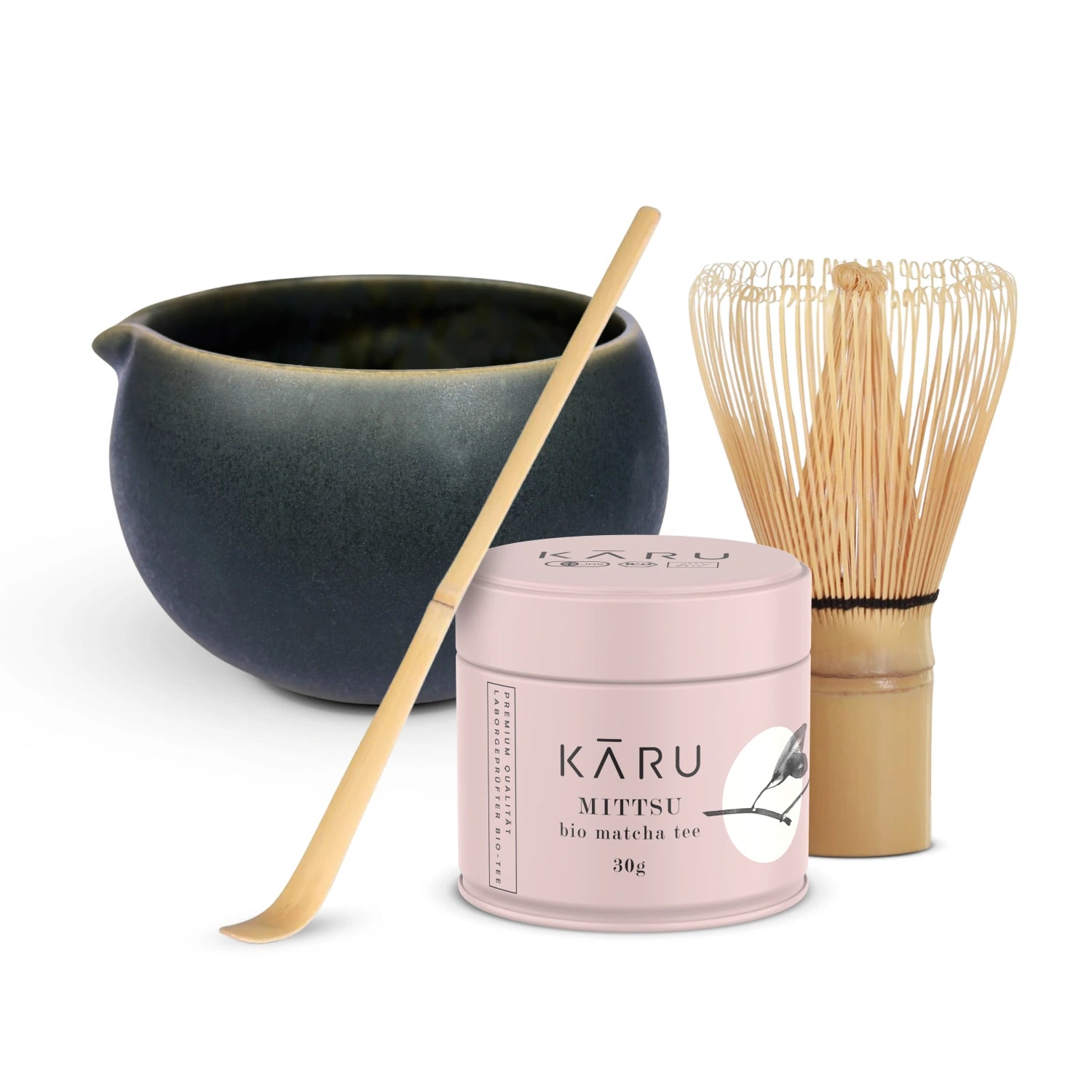 Bio Matcha Set Mittsu | Mori (dunkelgrün-anthrazit)