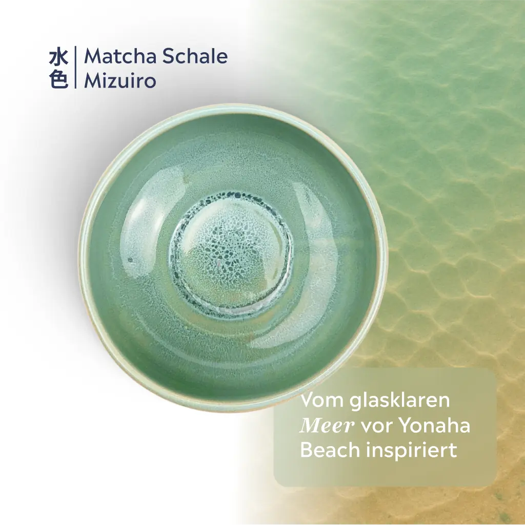Set de matcha bio Itsutsu turquoise (Mizuiro)