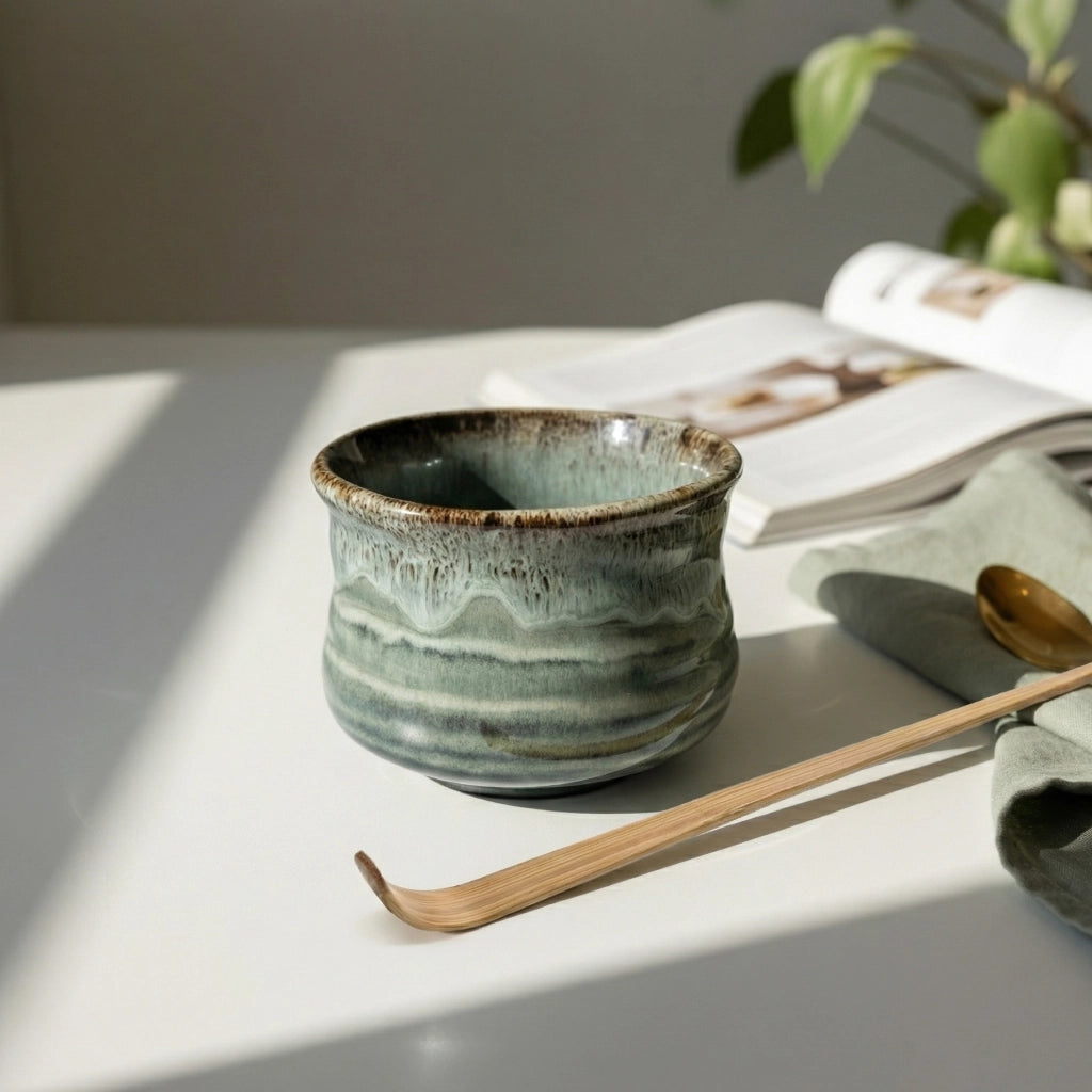 Premium Matcha-Löffel | Dunkles Holz