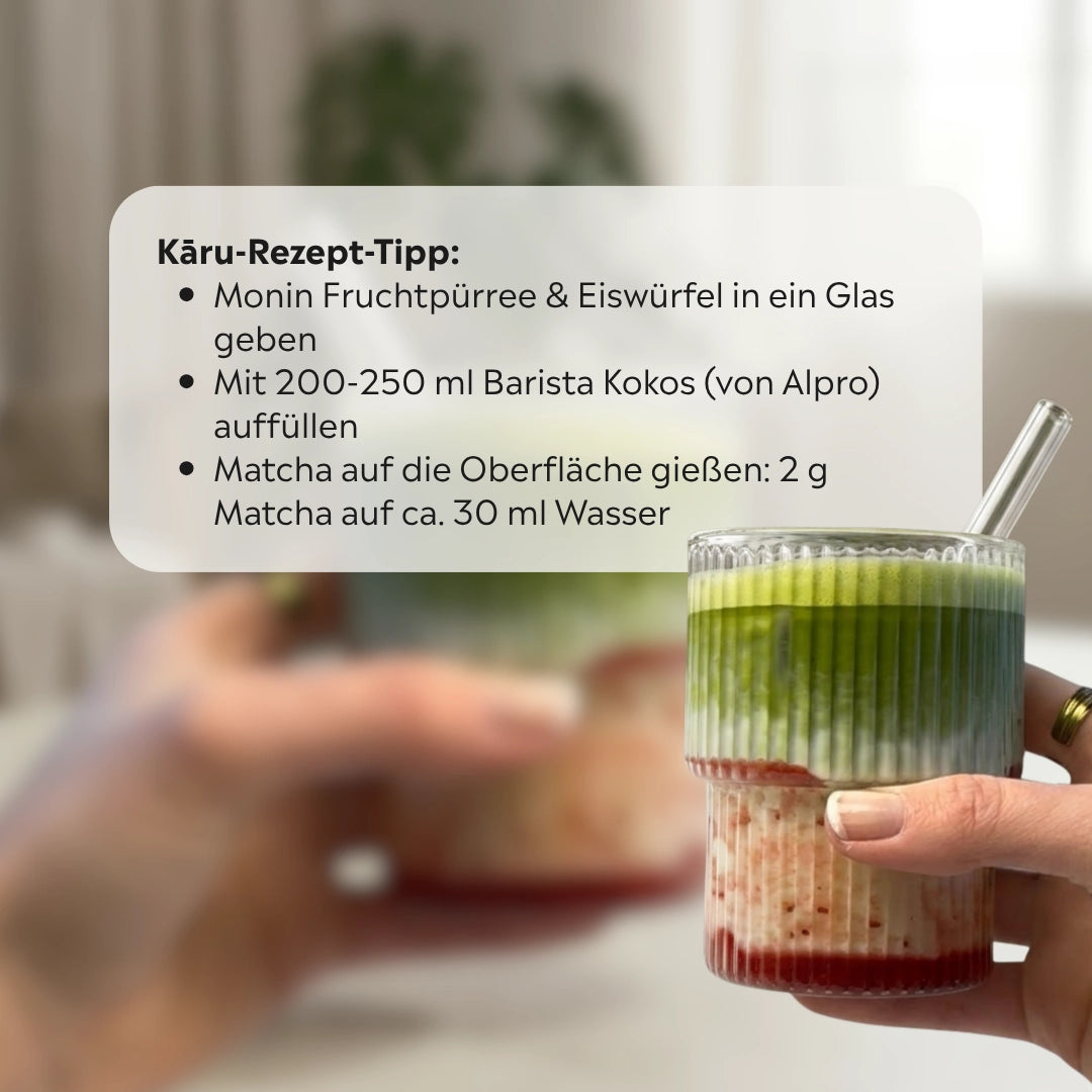 Matcha Summer Bundle | Erdbeere (Riffel-Gläser)