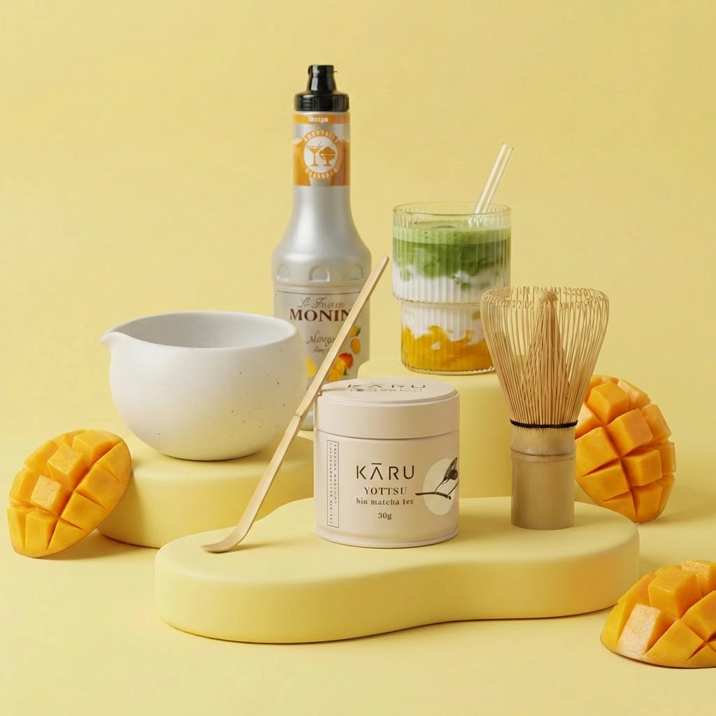 Matcha Summer Bundle | Mango (Riffel-Gläser)