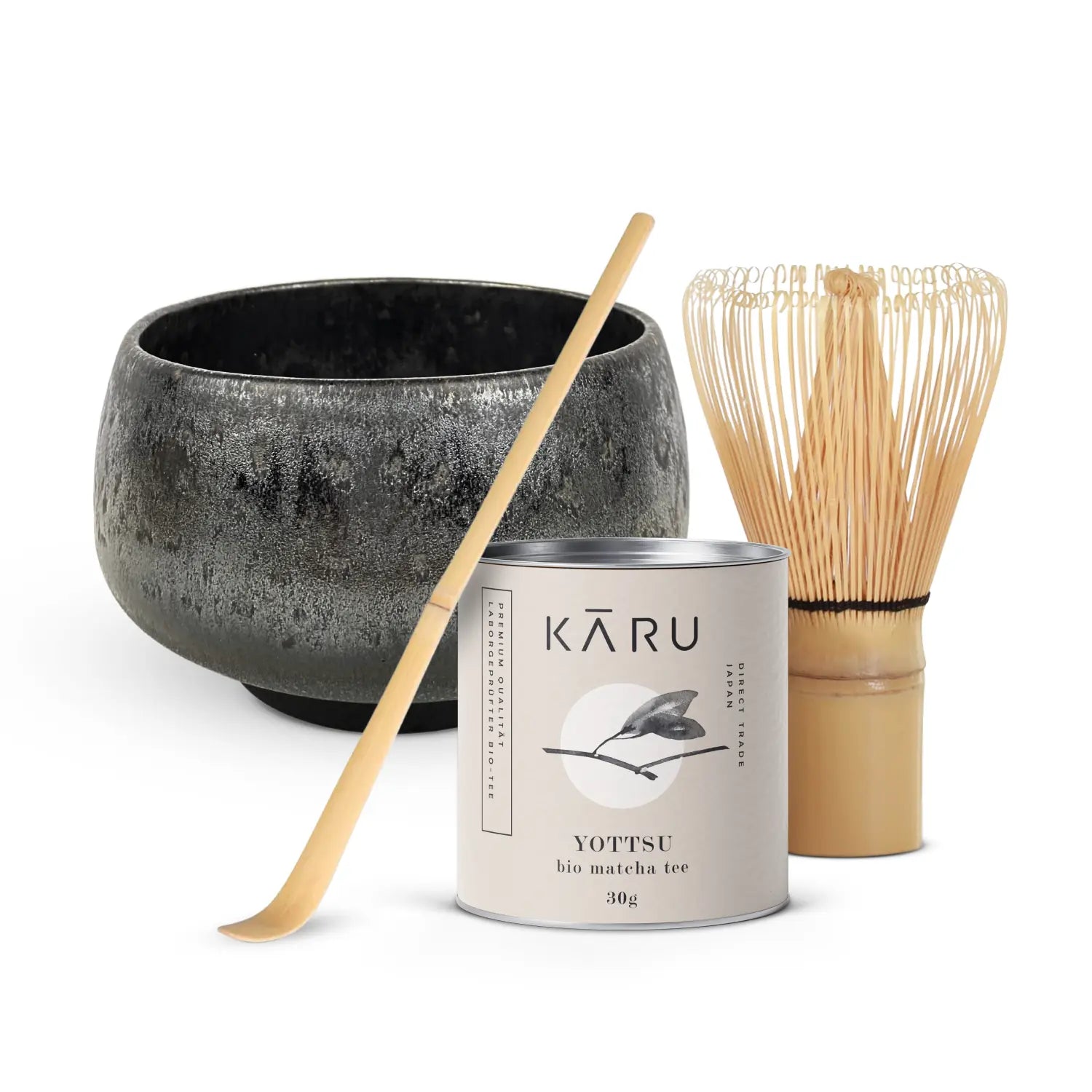 Set di Matcha biologico Yottsu | Kurogane (nero)