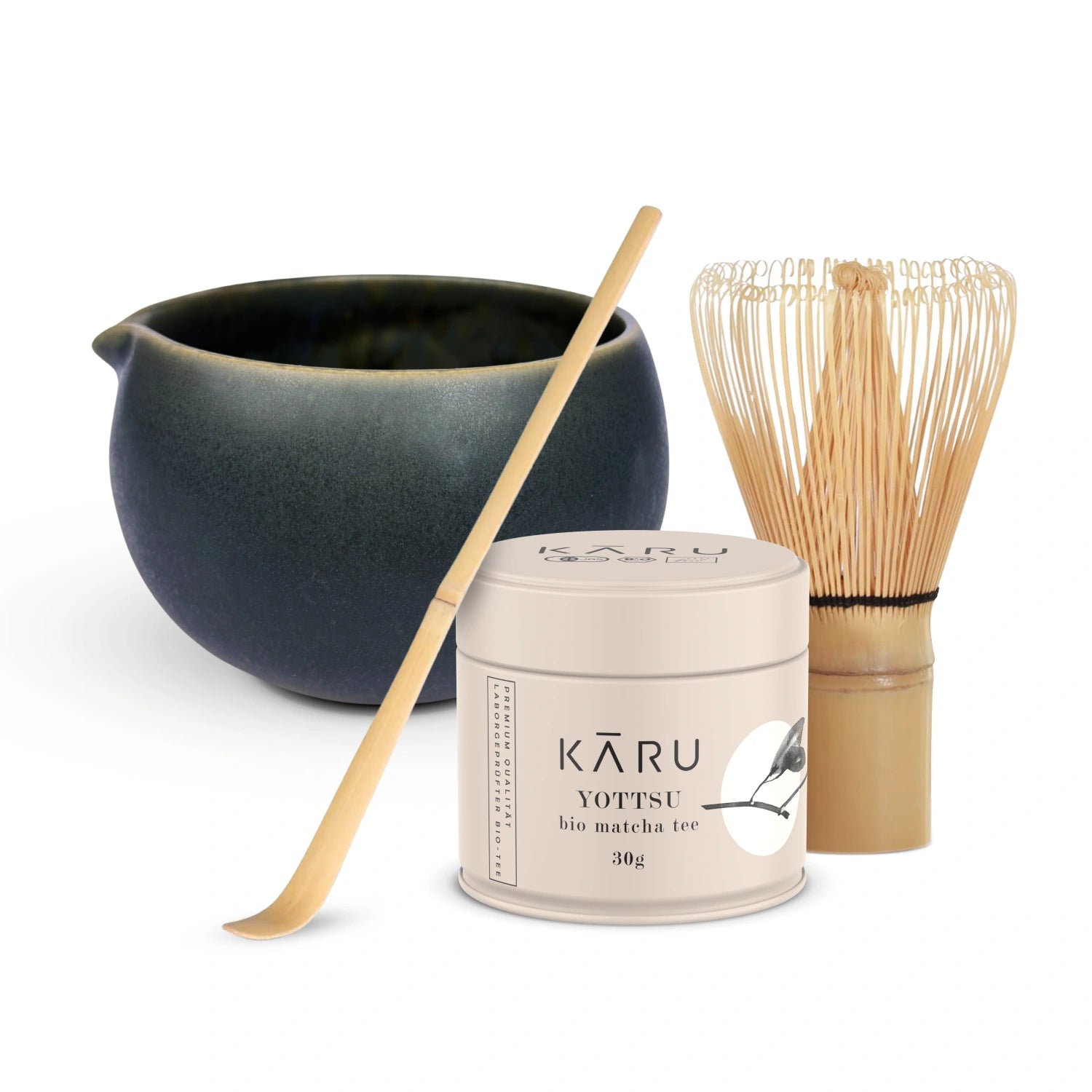 Bio Matcha Set Yottsu | Mori (dunkelgrün-anthrazit)
