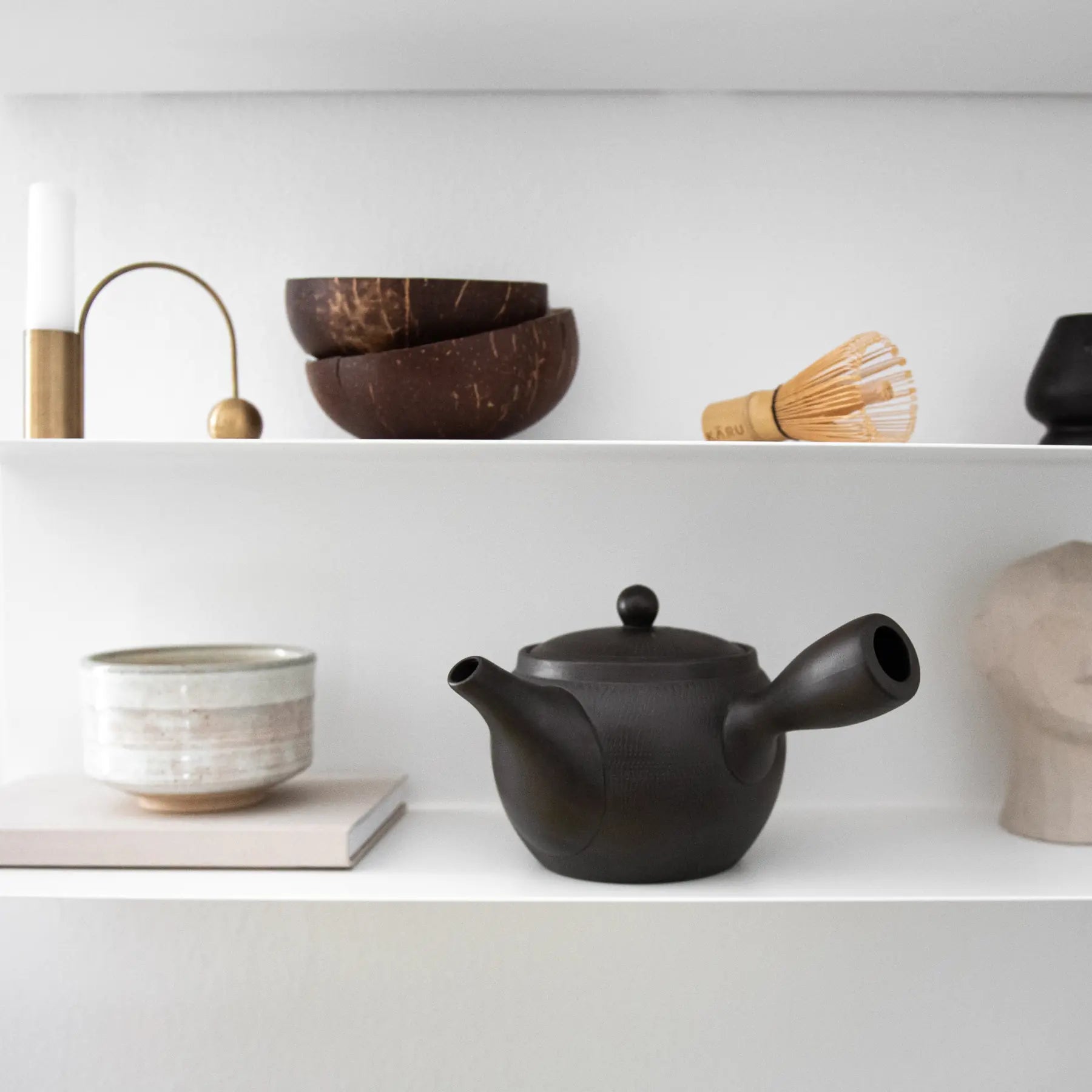 Original Japanische Teekanne (Kyusu) - braun (900ml)