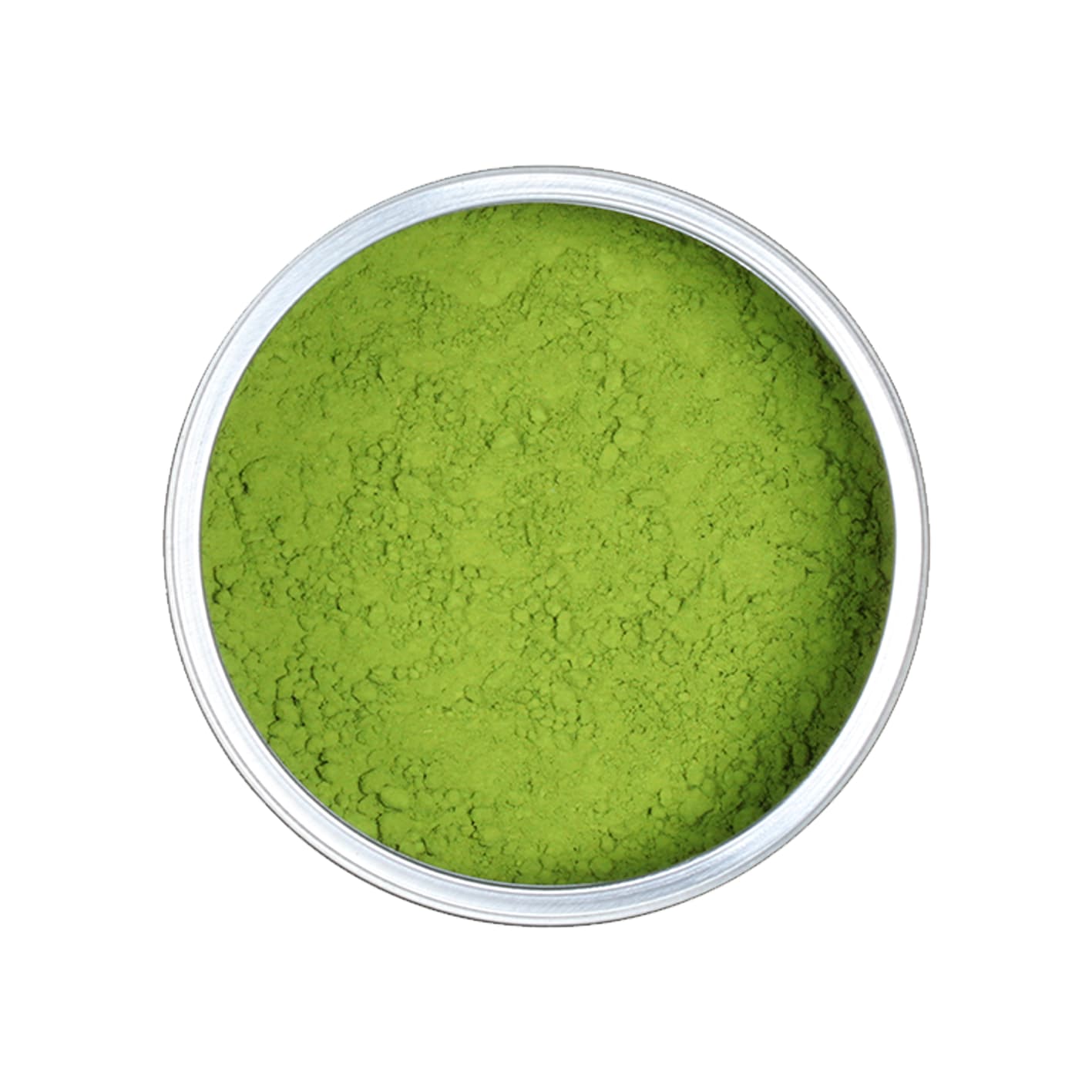 Matcha Pulver in Metalldose