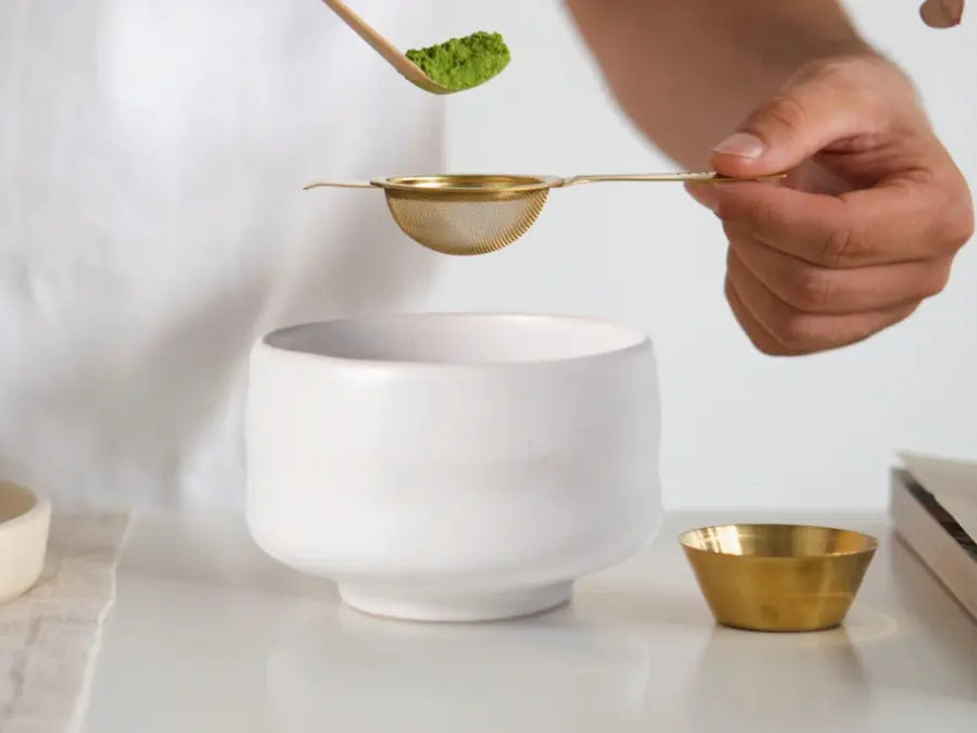 Matcha Sieb und Matcha Schale