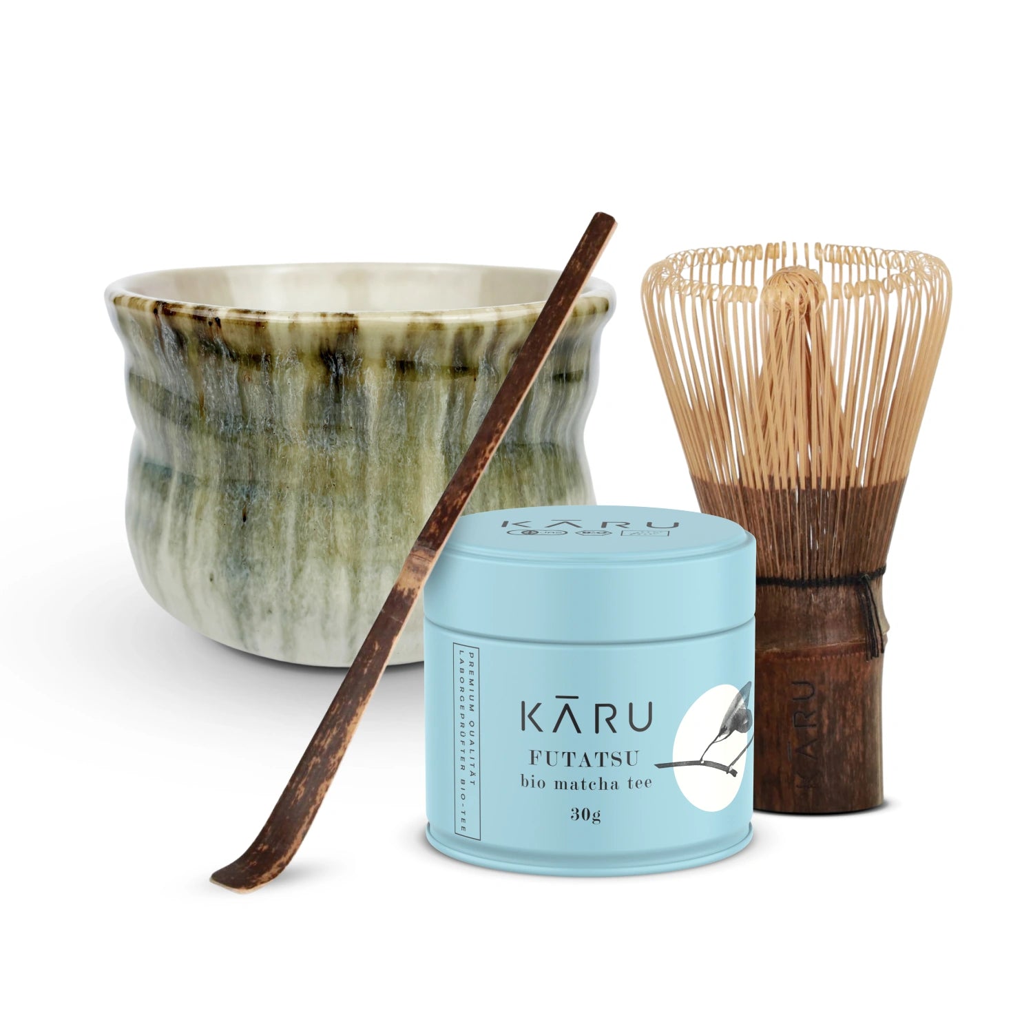 Bio Matcha Set Futatsu | Satoyama (beige-grün)