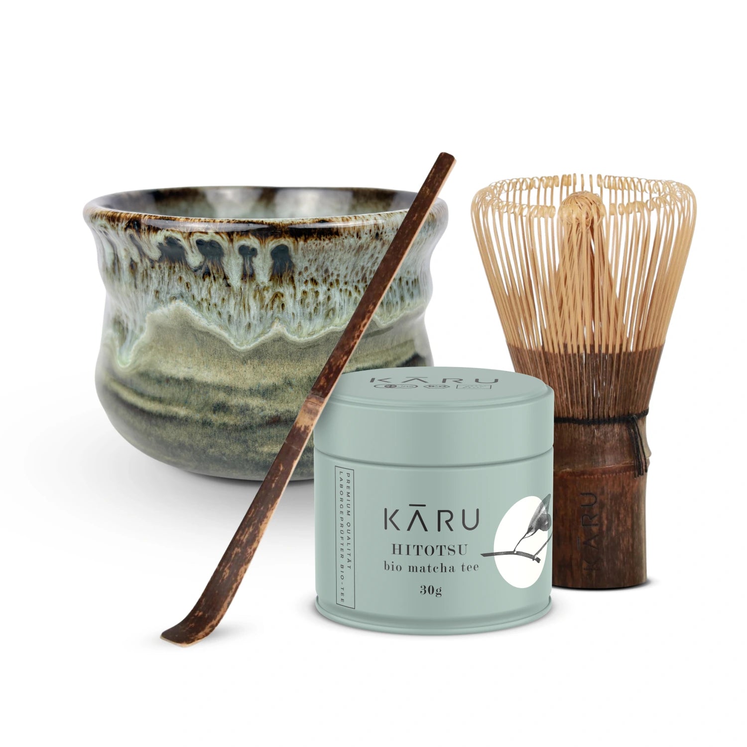 Bio Matcha Set Hitotsu | Iwa (türkis-grau)