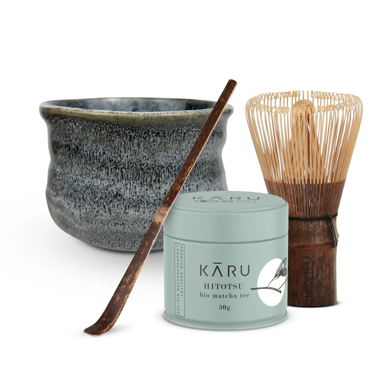 Bio Matcha Set Hitotsu | Seiryū (blau-grau)