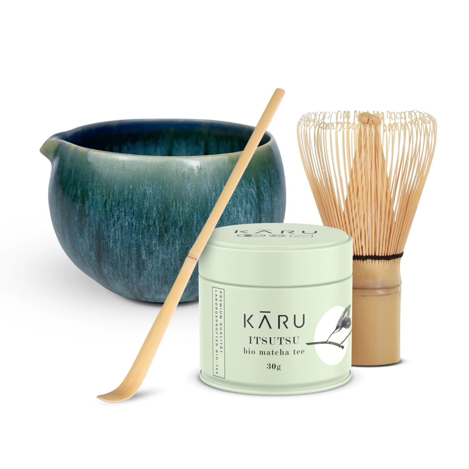 Bio Matcha Set Itsutsu | Byōdō-in (türkisblau)