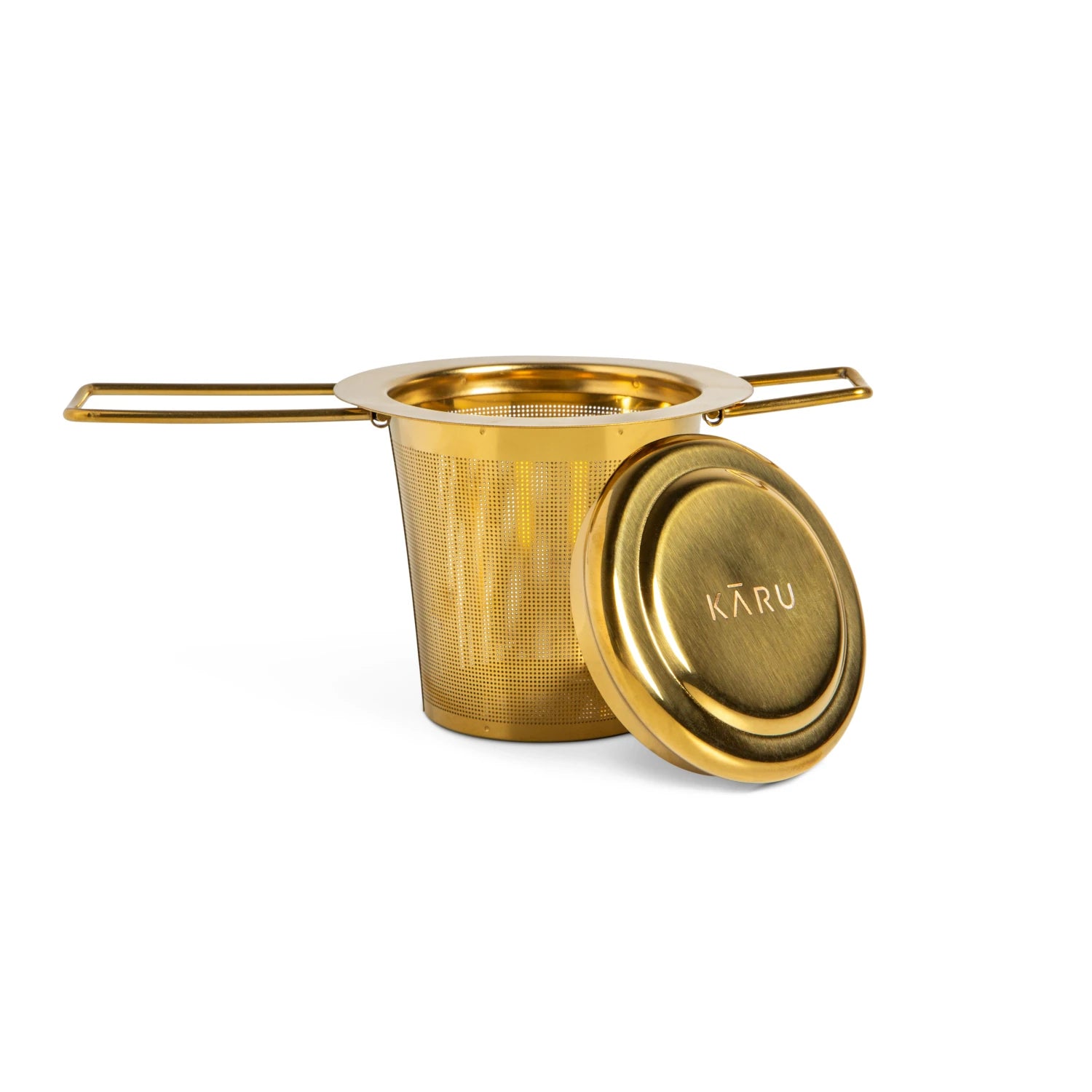 Stainless steel tea strainer - gold