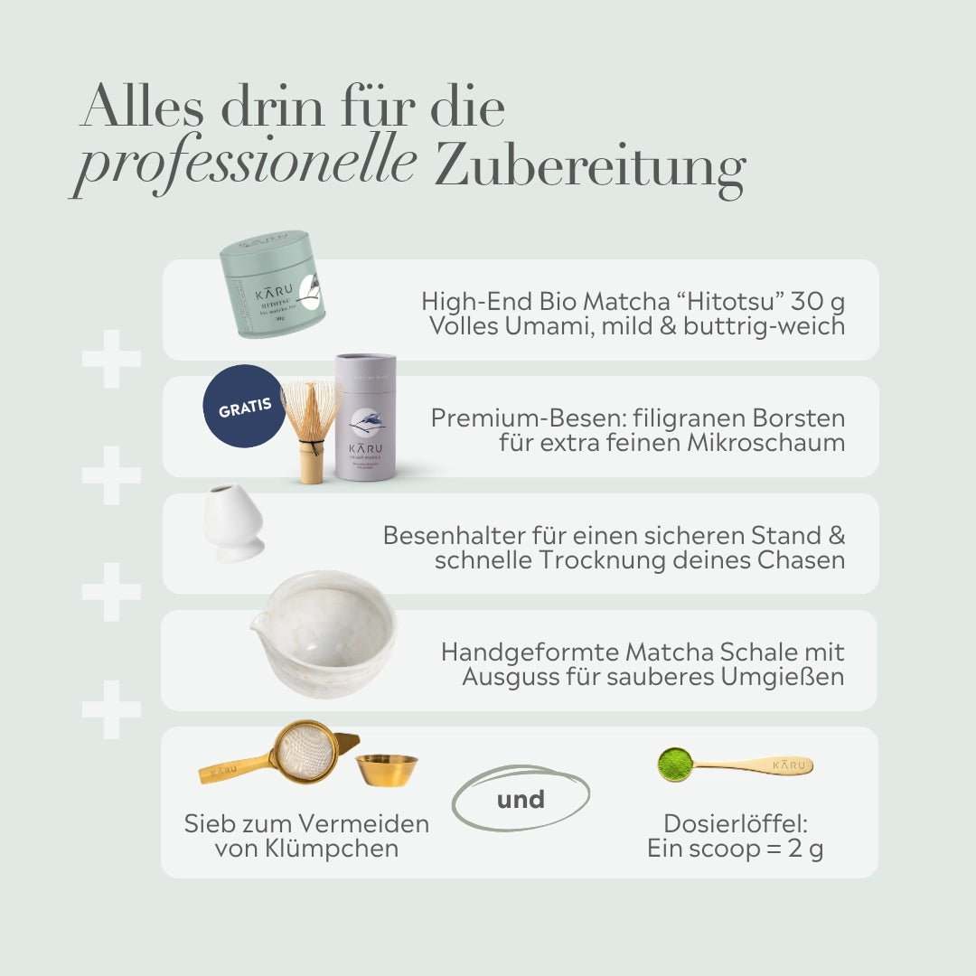 Set professionale per matcha | Matcha biologico "Hitotsu" + accessori