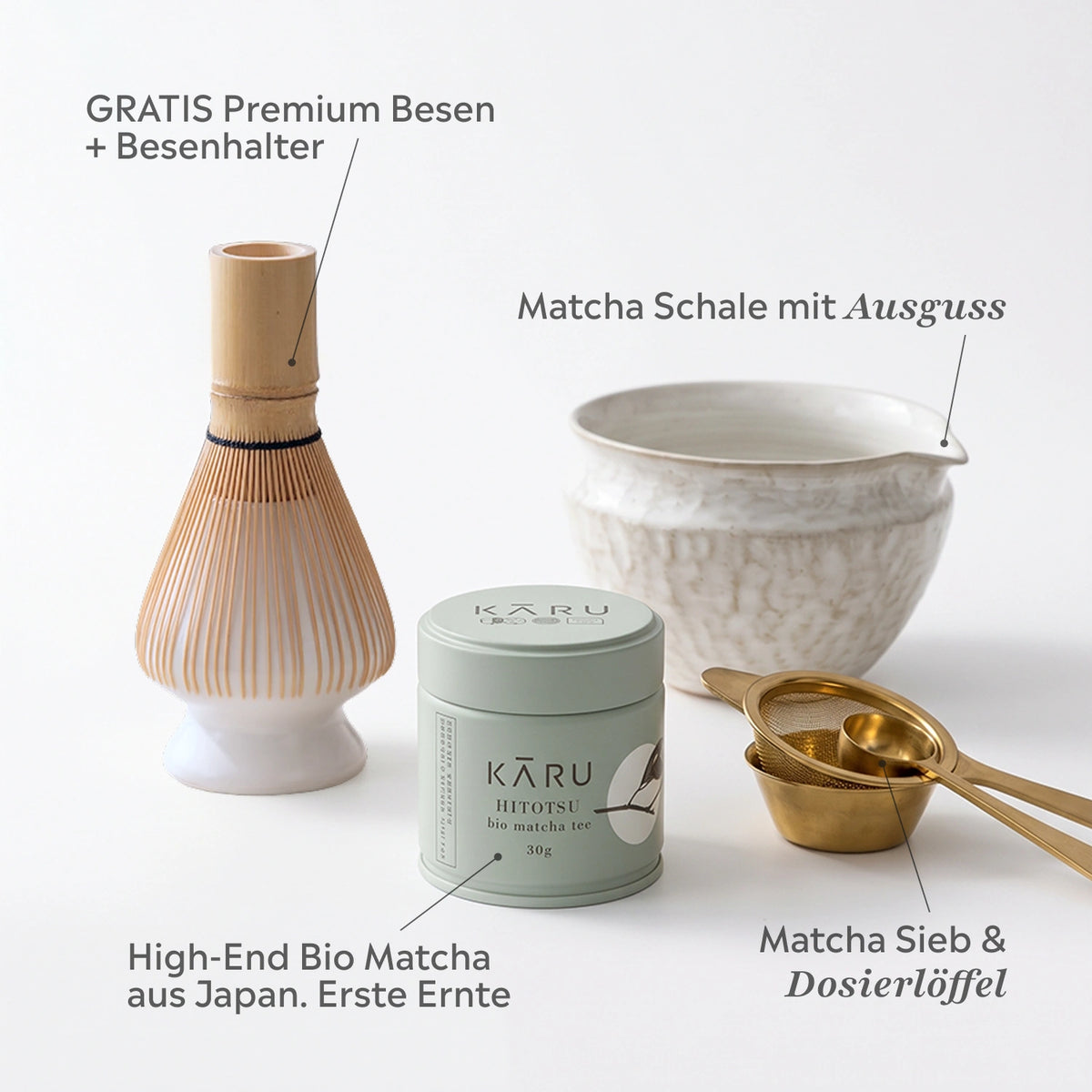 Set professionale per matcha | Matcha biologico "Hitotsu" + accessori