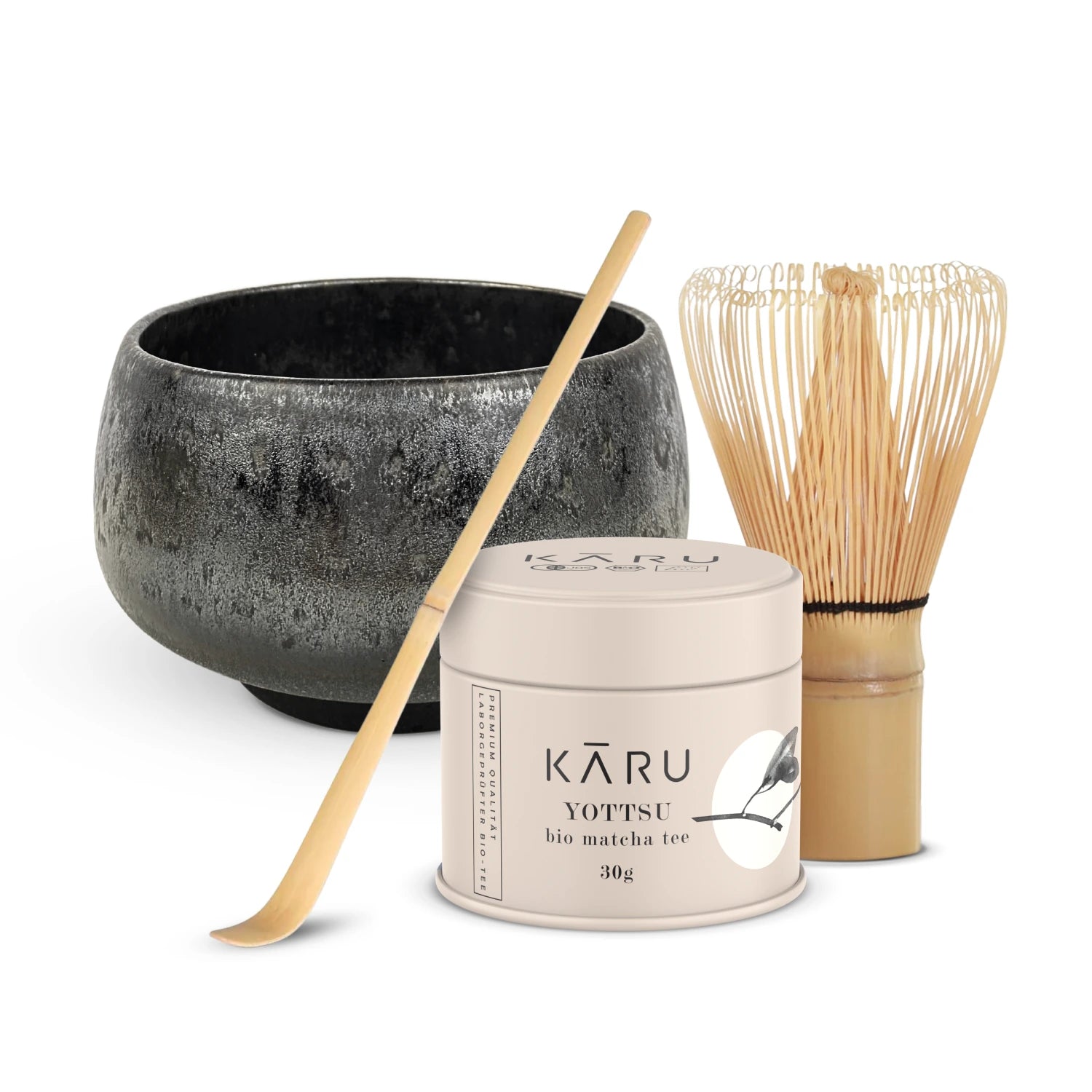 Set di Matcha biologico Yottsu | Kurogane (nero)
