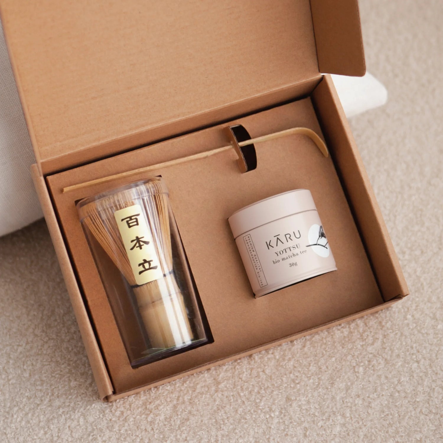 Bio Matcha Set Yottsu | Kurogane (Schwarz)